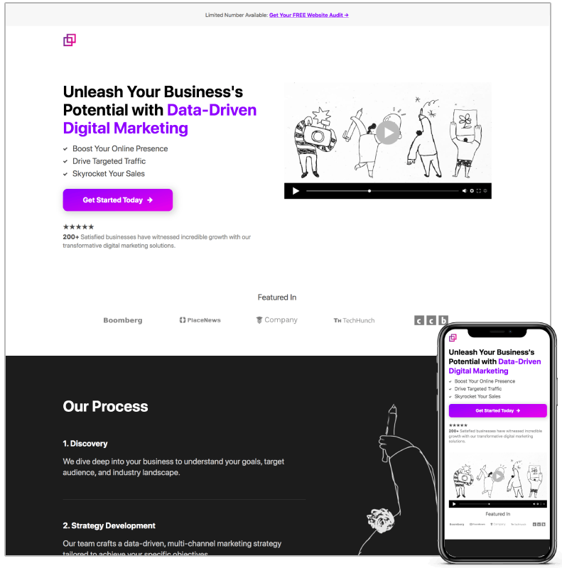 Carrd template for agency